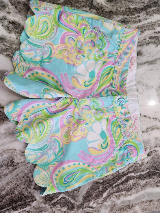 Lilly Pulitzer Pants - Lilly Pulitzer Scalloped Hem Pastel Paisley Shorts Sz 000